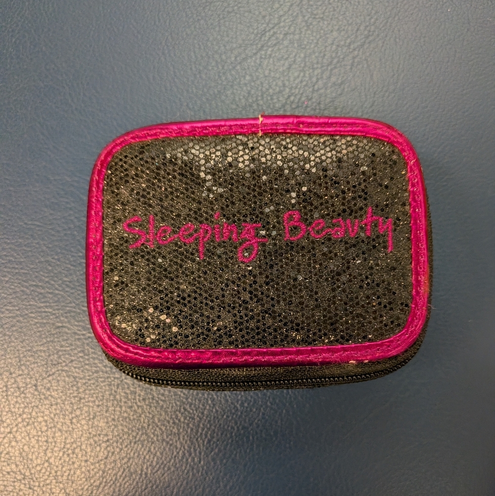 Disney Sleeping Beauty Black and Pink Travel Pill Case